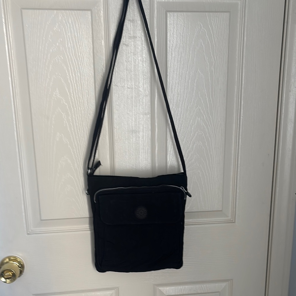 Kipling Black Shoulder Bag with Textured Finish